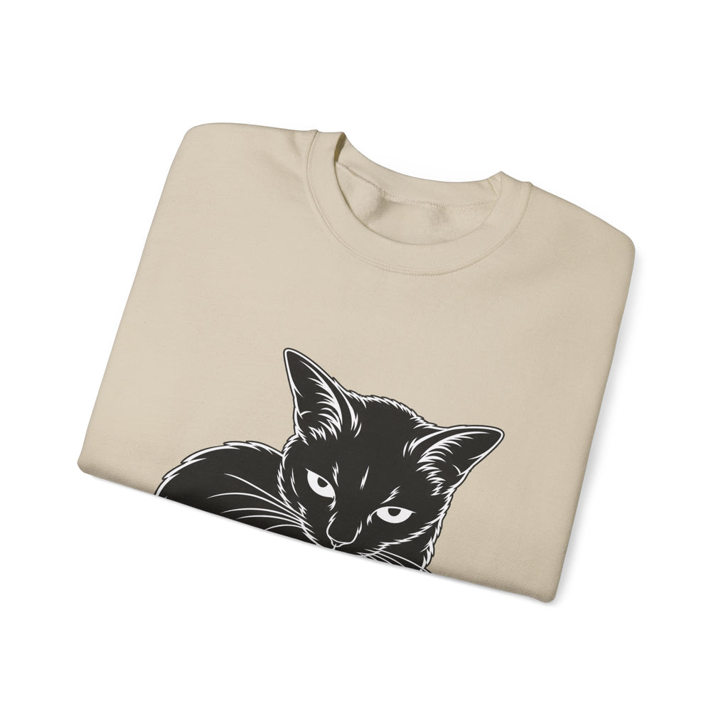 Why... | Funny Black Cat Sweatshirt