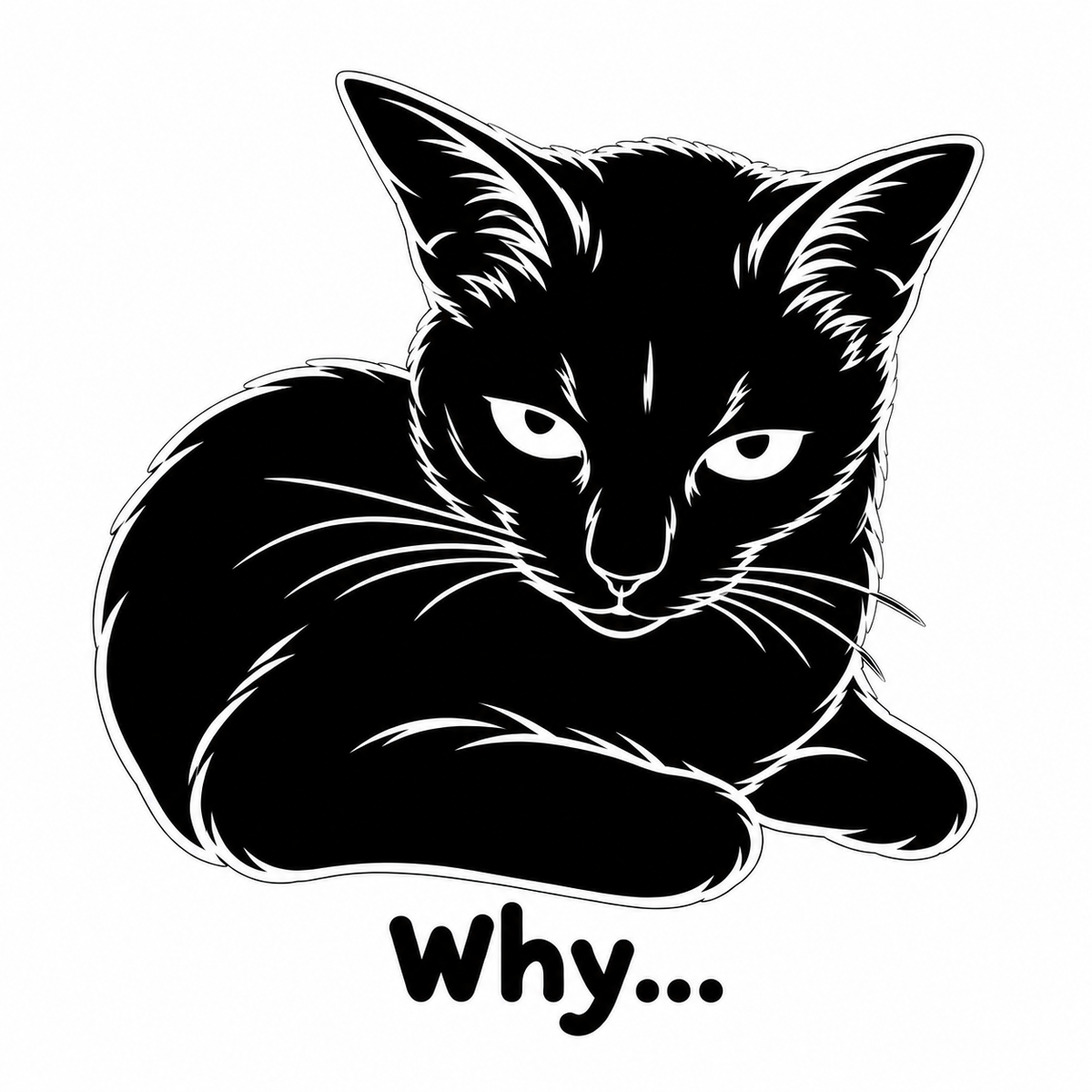 Binx Has Questions | “Why...” Vinyl Cat Decal