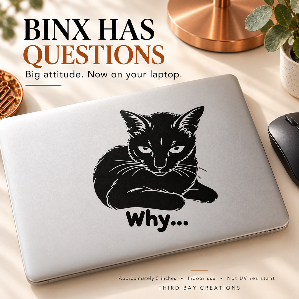 Binx Has Questions | “Why...” Vinyl Cat Decal